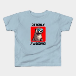 Otterly Awesome | Otter Pun Kids T-Shirt